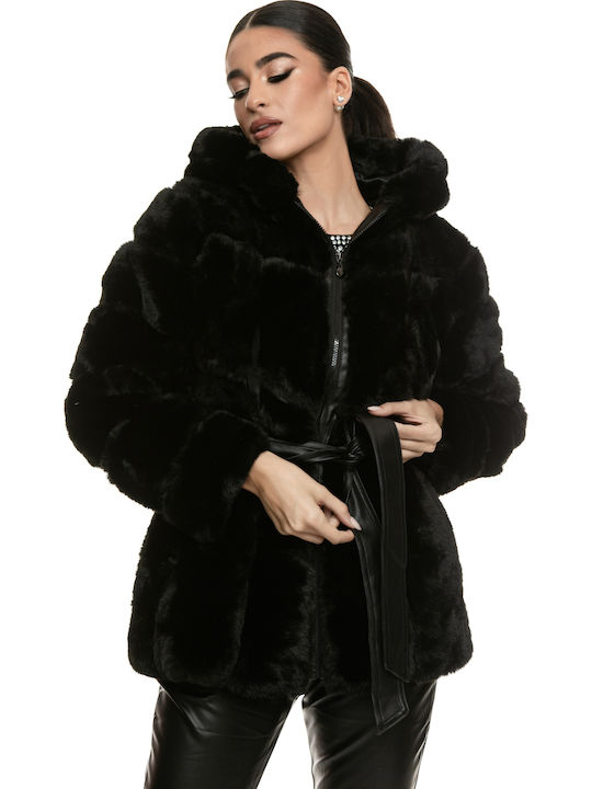 Women's Short Fur Black