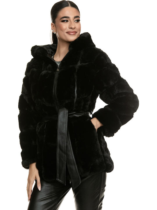 Women's Short Fur Black