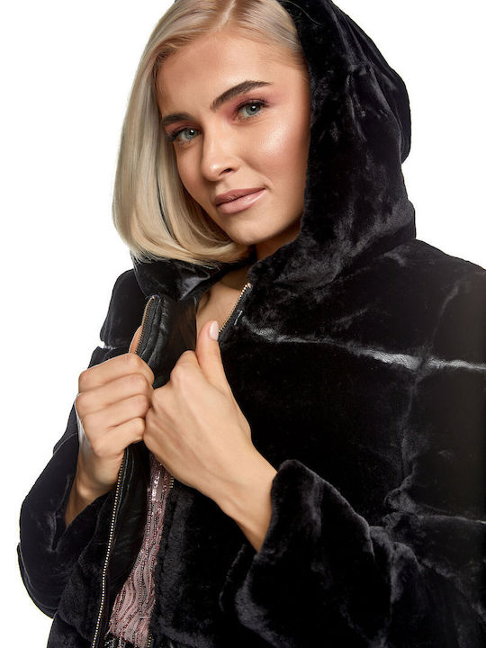 Women's Short Fur Black