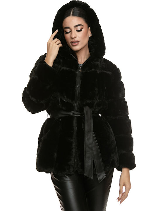 Women's Short Fur Black