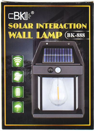 Bk-888 Wall Mounted Solar Light 1W 600lm Natural White with Motion Sensor and Photocell IP65