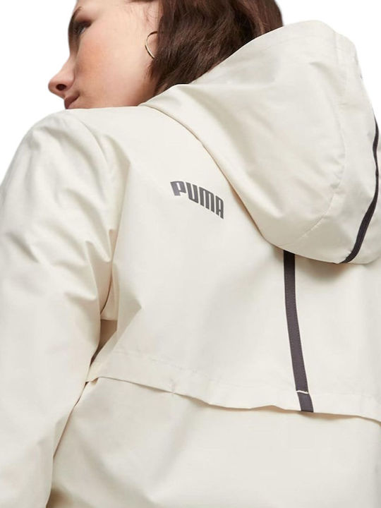 PUMA Αθλητικό Μπουφάν Λευκό