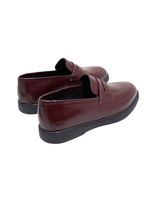 Men's Leather Moccasins Burgundy