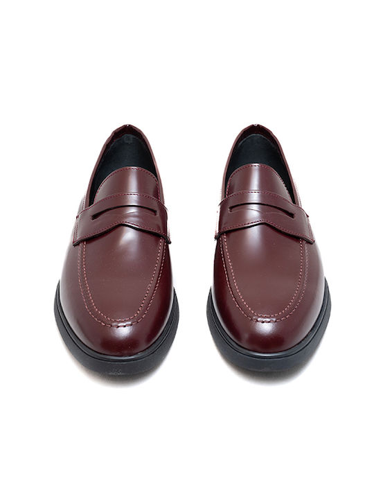 Men's Leather Moccasins Burgundy