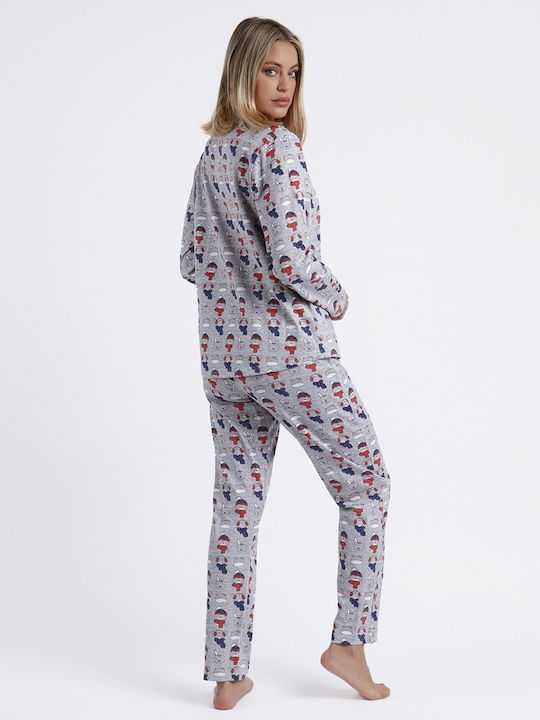 Admas Winter Women's Pyjama Set Gray