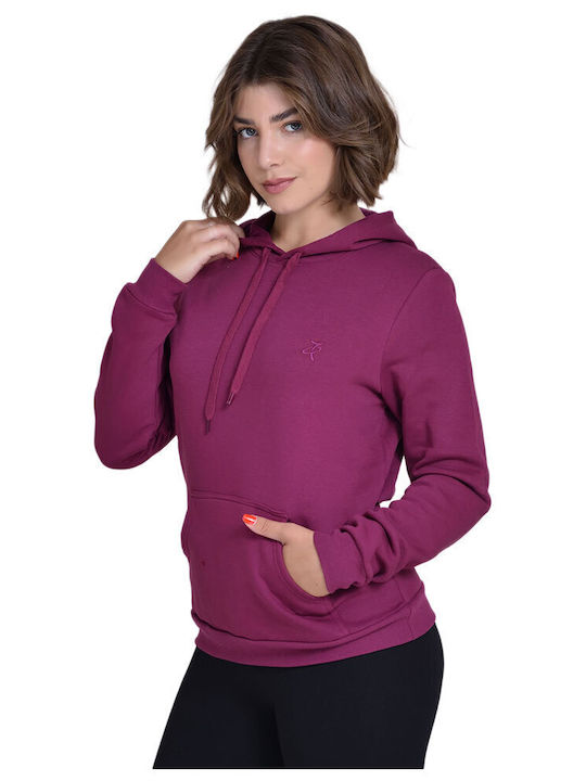 Women's Sweatshirt Hooded Purple