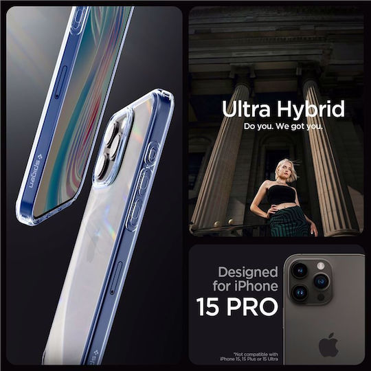 Spigen Ultra Hybrid Задна корица Пластмаса 2мм Светлосин (iPhone 15 Pro)