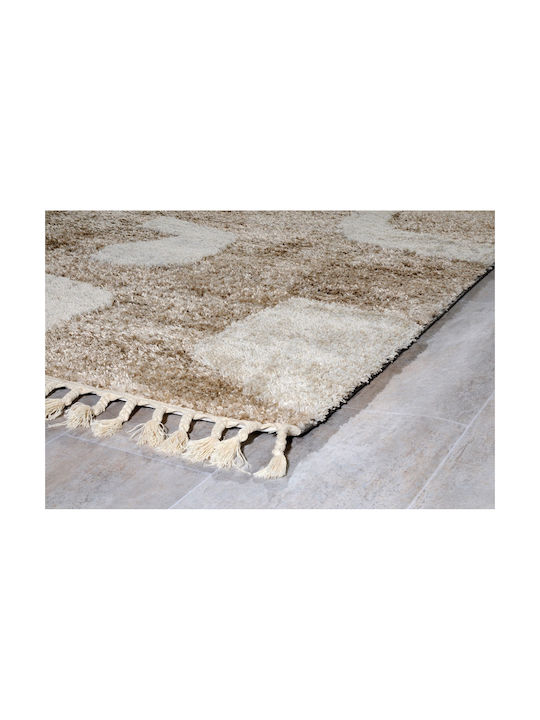 Tzikas Carpets Dolce 62564-070 Handmade Rug Rectangular with Fringes Beige