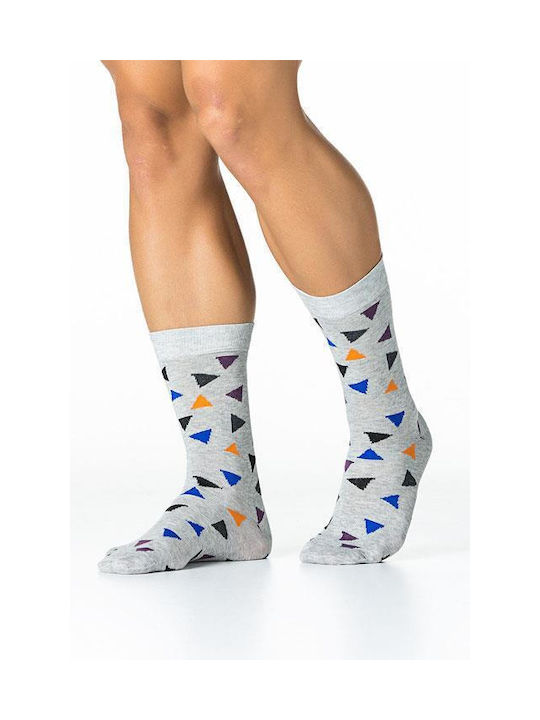 Inizio Men's Patterned Socks Gray