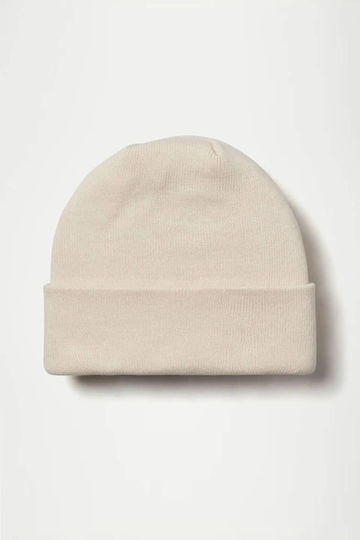 Thar Beanie Ανδρικός Σκούφος με Rib Πλέξη σε Εκρού χρώμα