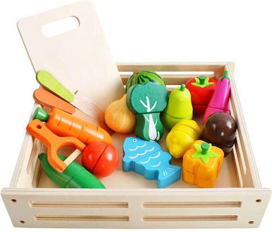 Fruit and Vegetable Wooden Toy for Ages 3+ 34 Pieces