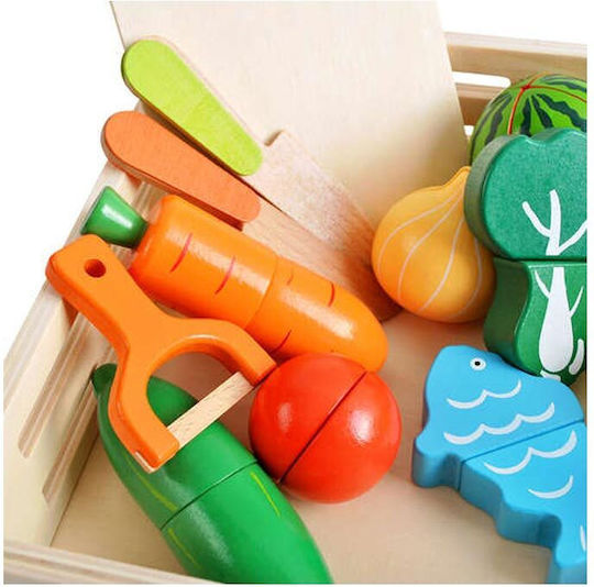 Fruit and Vegetable Wooden Toy for Ages 3+ 34 Pieces