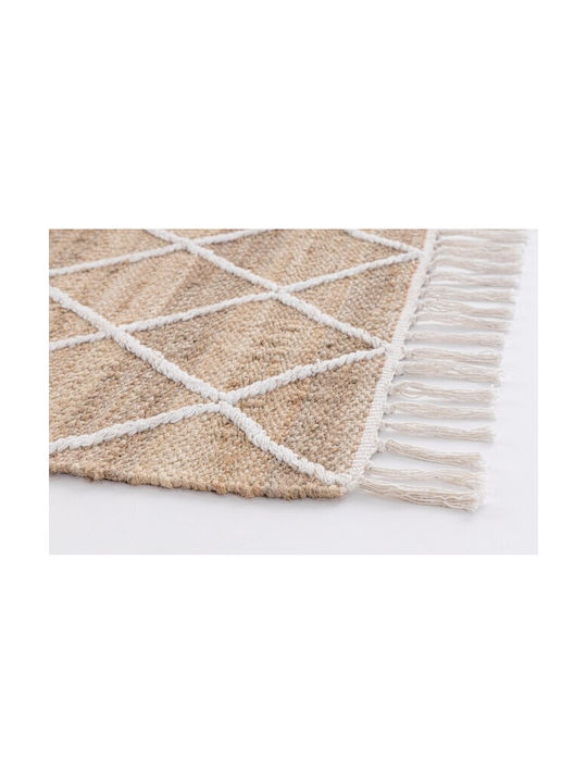 Bizzotto Shaila Teppich Rechteckig Sommer aus Jute White