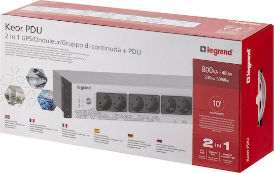 Legrand Keor PDU FR UPS 800VA 480W cu 8 Schuko Prize