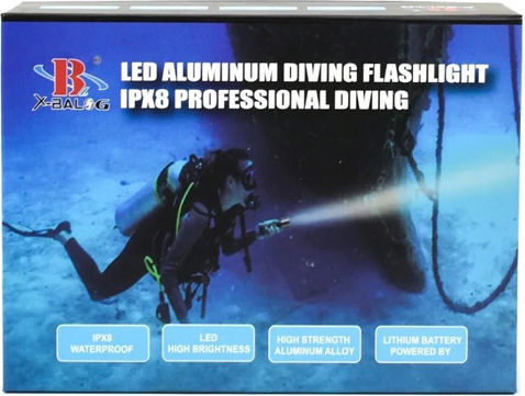 X-Balog Φακός Κατάδυσης LED για Βάθος έως 200m