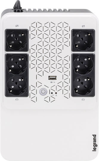 Legrand Keor Multiplug FR UPS Line-Interactive 600VA 360W με 6 Schuko Πρίζες