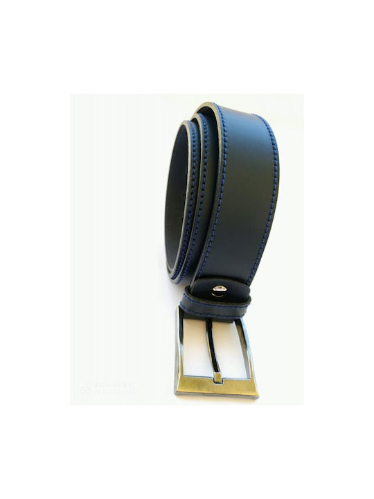 Ageridis Leather Men's Leather Belt Blue