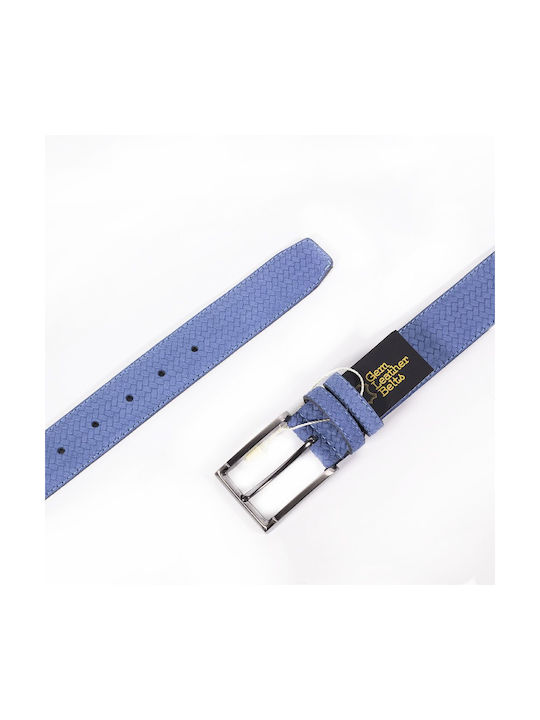 Ageridis Leather Men's Leather Belt Blue