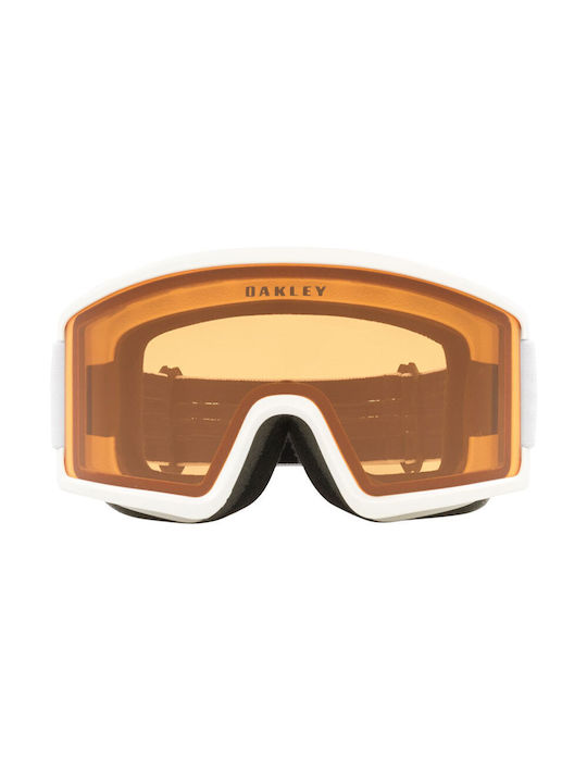 Oakley Target Line Ski & Snowboard Goggles Kids White with Lens in Orange Color