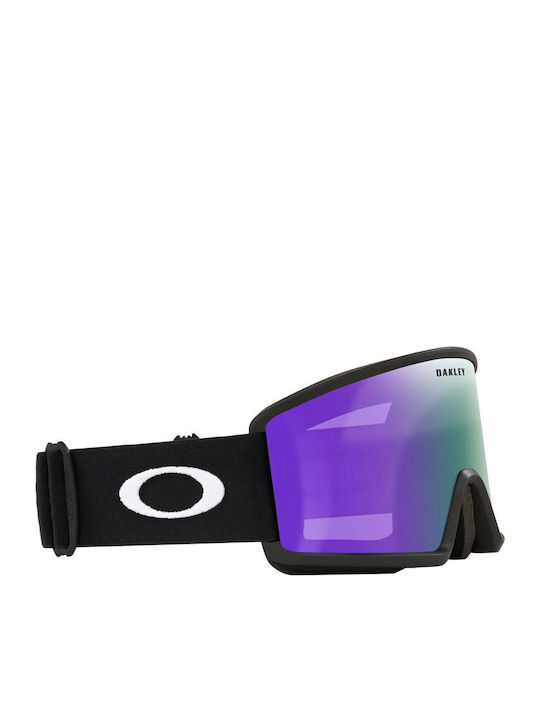Oakley Target Line L Snow Masca de schi și snowboard Pentru adulți Negru cu Lentilă în culoarea Violet