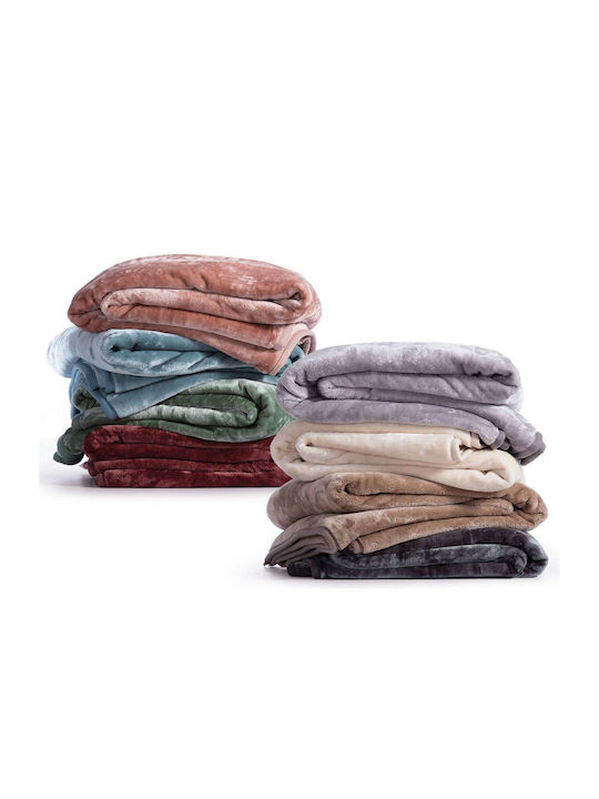 Nef-Nef Homeware Loft Blanket Velvet Queen 220x240cm. Ecru