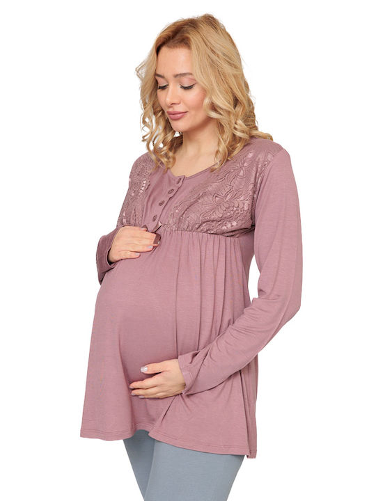 Pregnancy and breastfeeding pajamas (9017)