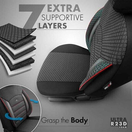 Otom Car Cover Set 11pcs Cotton Black