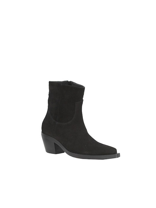 Pinko Women's Suede Medium Heel Boots Black