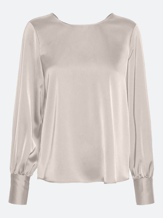 Vero Moda Damen Bluse Langärmelig Gray