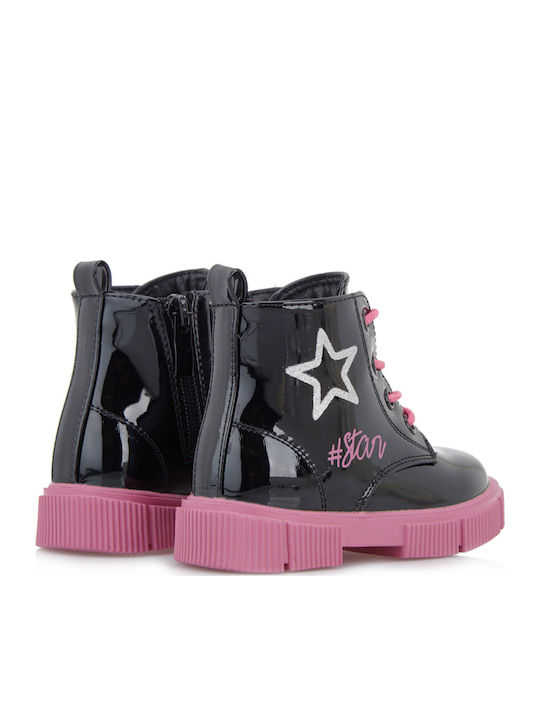 Kids Boots with Laces Black
