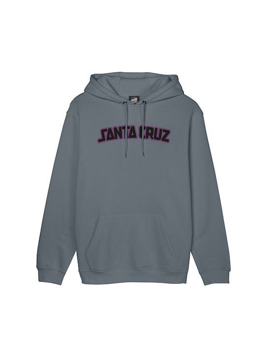 Santa Cruz Men's Sweatshirt with Hood Gray