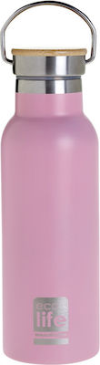 Ecolife Bottle Thermos Stainless Steel BPA Free Pink 500ml