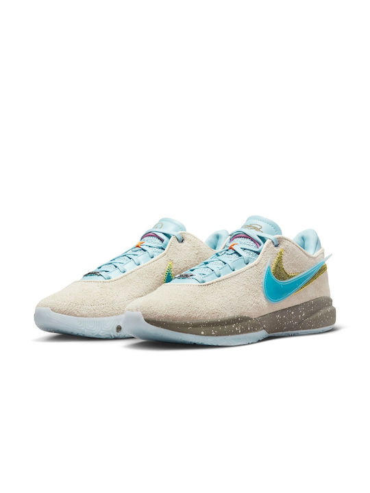 Nike Lebron 20 Χαμηλά Μπασκετικά Παπούτσια Guava Ice / Teal Nebula / Emerald Rise