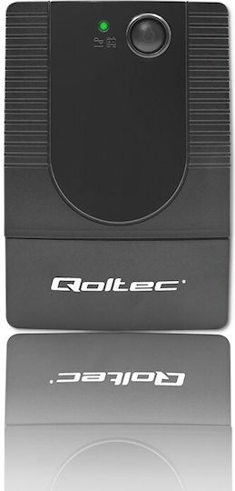Qoltec FR UPS Line-Interactive 850VA 480W με 2 Schuko Πρίζες