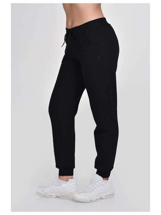 Jogginghose Vlies Schwarz