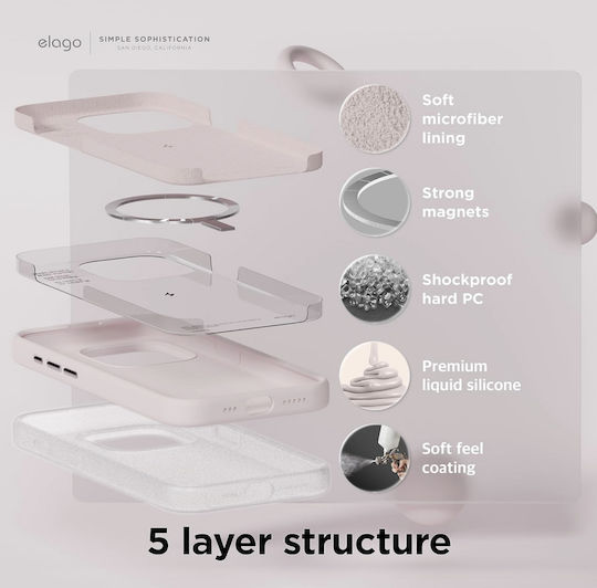 Elago Back Cover Silicon 1.7mm Roz (iPhone 15 Pro Max)