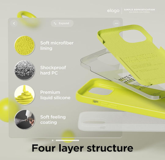 Elago Liquid Back Cover Silicon 1.7mm Galben (iPhone 15 Pro Max)