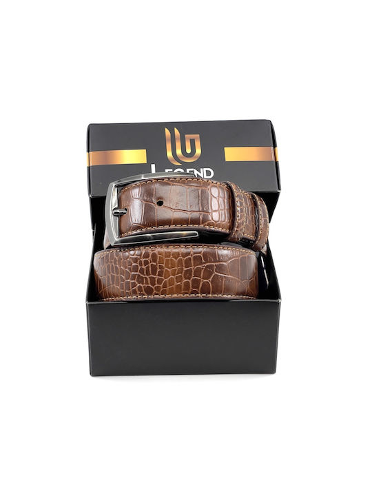 Legend Accessories Men's Leather Belt Tabac Brown