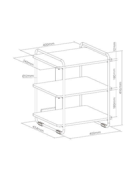 Bookcase Brown 45.4x40x49.6cm