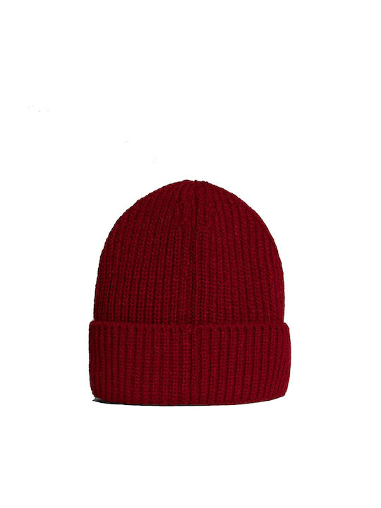 Napapijri Knitted Beanie Cap Burgundy