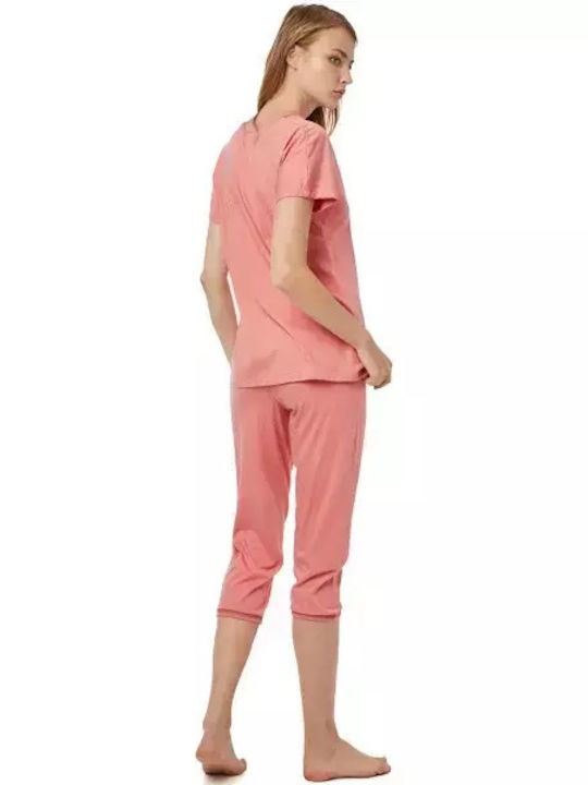 Minerva Winter Damen Pyjama-Set Orange