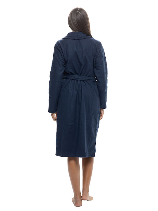 Koyote Winter Women's Fleece Robe Navy Blue