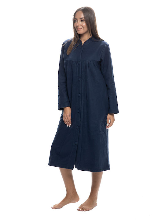 Koyote Winter Women's Fleece Robe Navy Blue