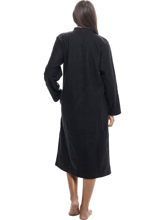 Koyote Winter Women's Fleece Robe Black