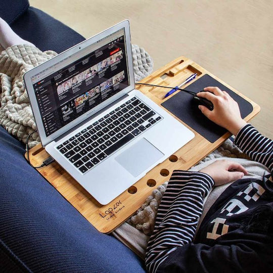 Mikamax Mikamax Lapzer Τραπεζάκι για Laptop Καφέ