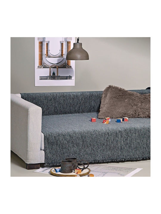 Kentia Three-Seater Sofa Throw Kanon 180x300cm 24 Dark Grey