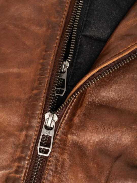 Lederjacke Jacke Braun