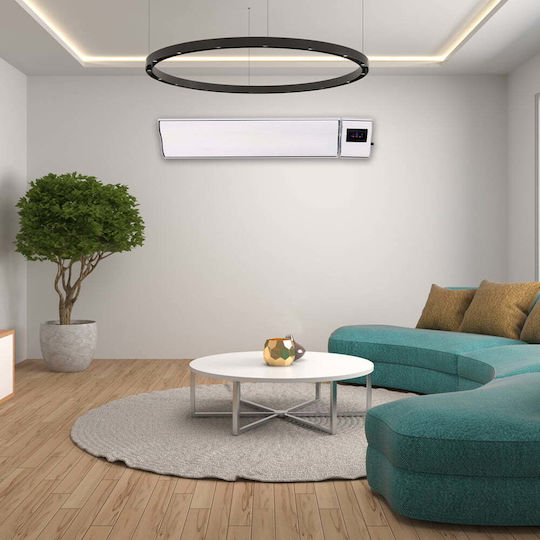 ElectricSun Convector Heater Wall 1800W with Electronic Thermostat 120x15cm White
