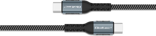Qoltec USB 3.1 Cable USB-C male - USB-C 100W Μαύρο 1.5m 52358