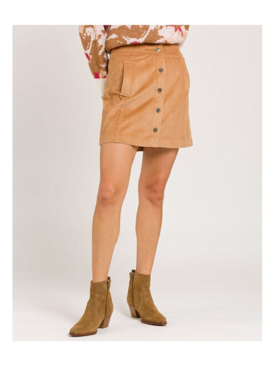 Naf Naf Mini Skirt in Brown color